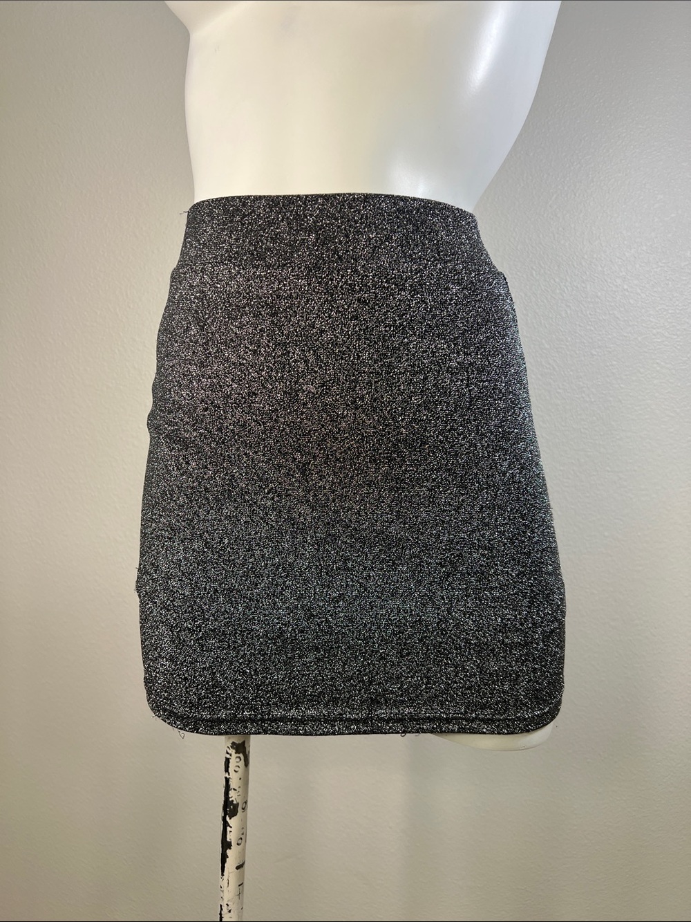 Forever 21 Black Glittery Mini Skirt SMALL